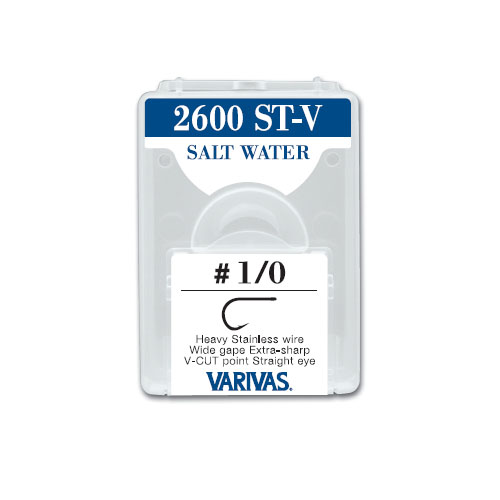 2600 ST-V SALT WATERHeavy Stainless wire Wide gape Extra-sharp V-CUT point Straight eye