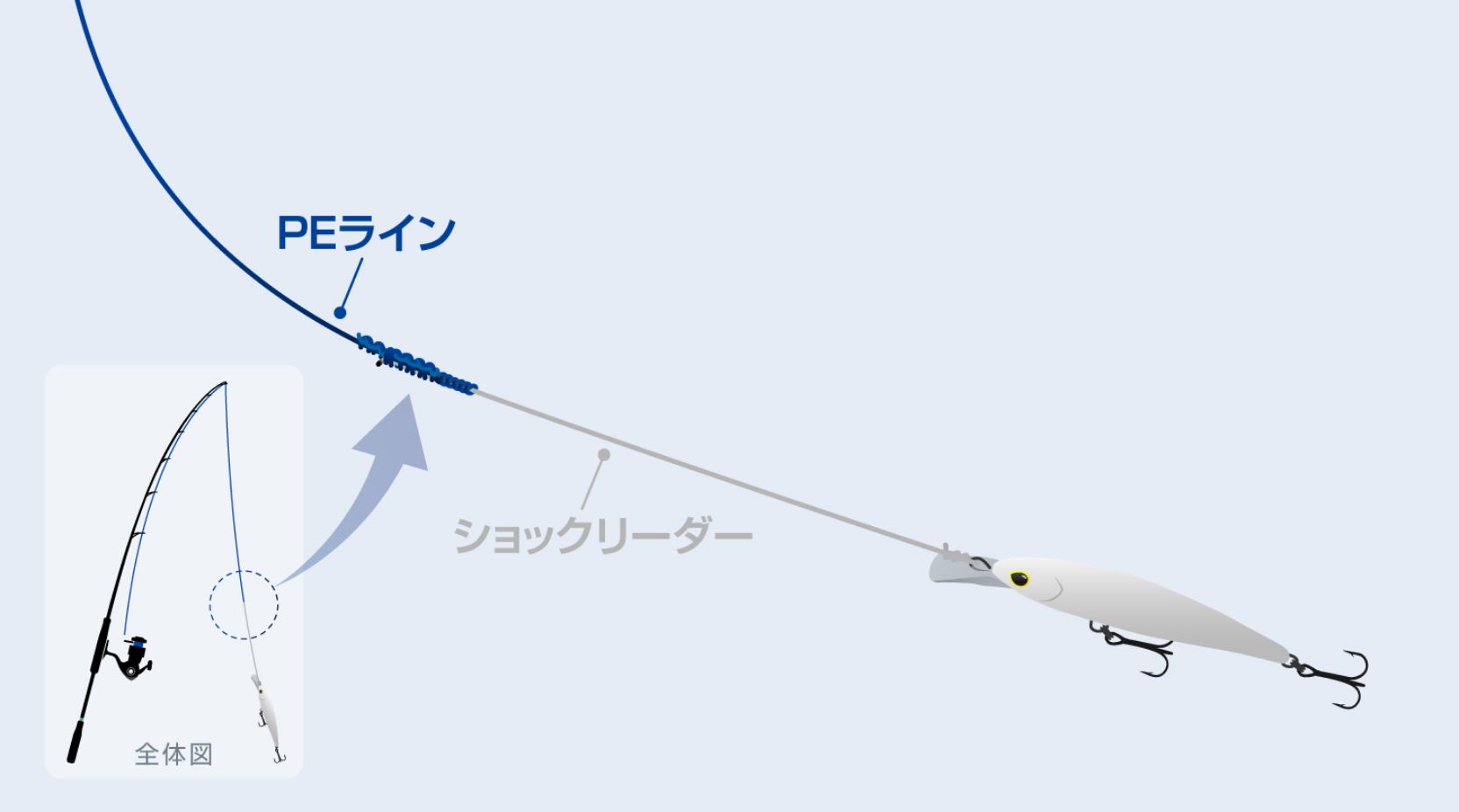PEラインとショックリーダーの関係性