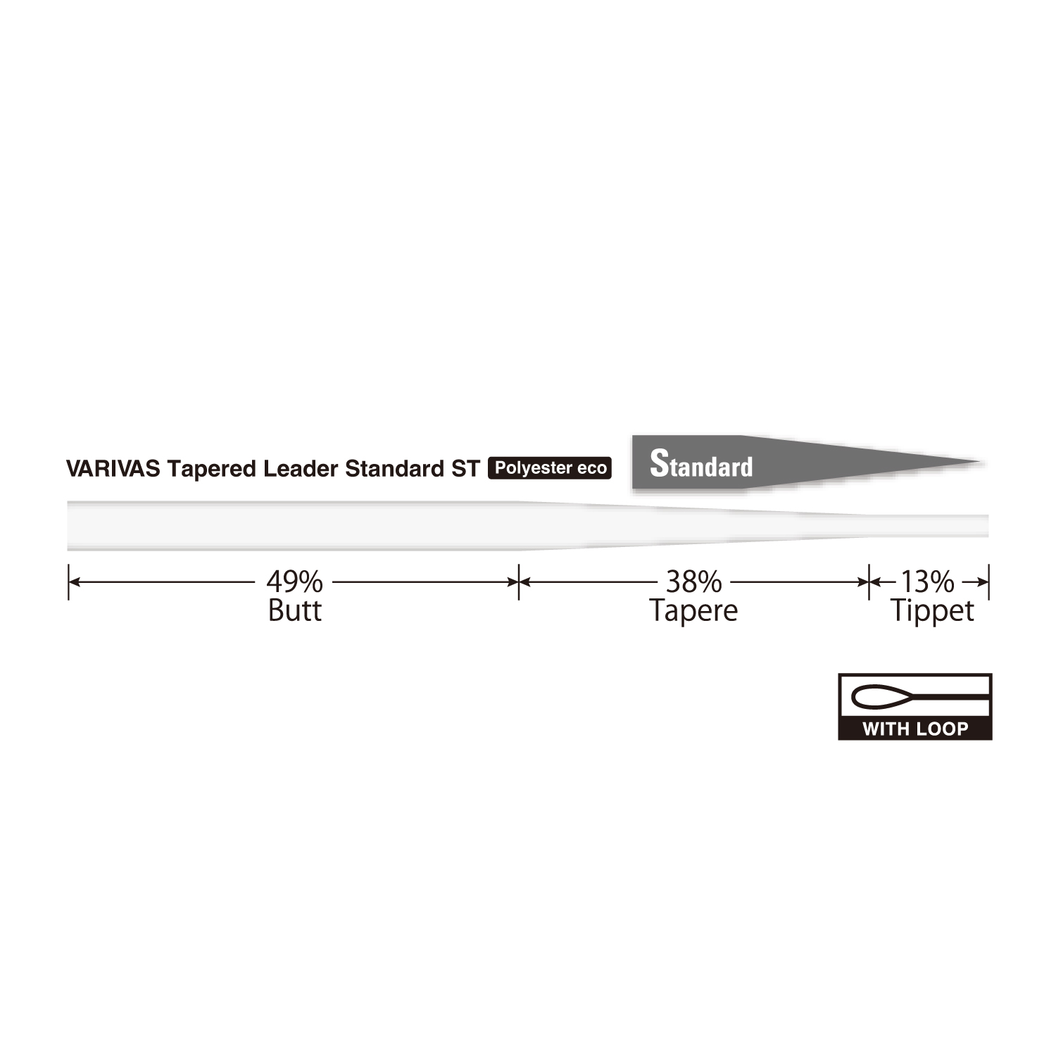 Tapered Leader STANDARD ST [Polyester Eco]