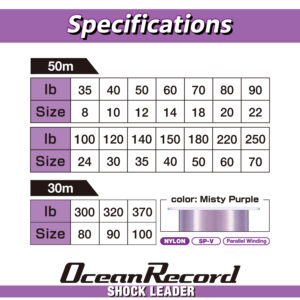 Ocean Record Shock Leader  [Nylon]