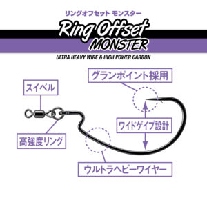 Ring Offset Monster hook (Ultra Heavy Wire)