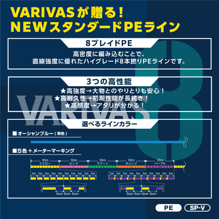 VARIVAS PE 8 Stripe Marking Edition