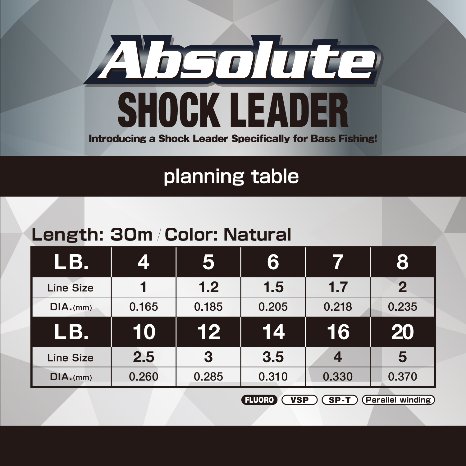 Absolute Shock Leader [VSP Fluorocarbon]