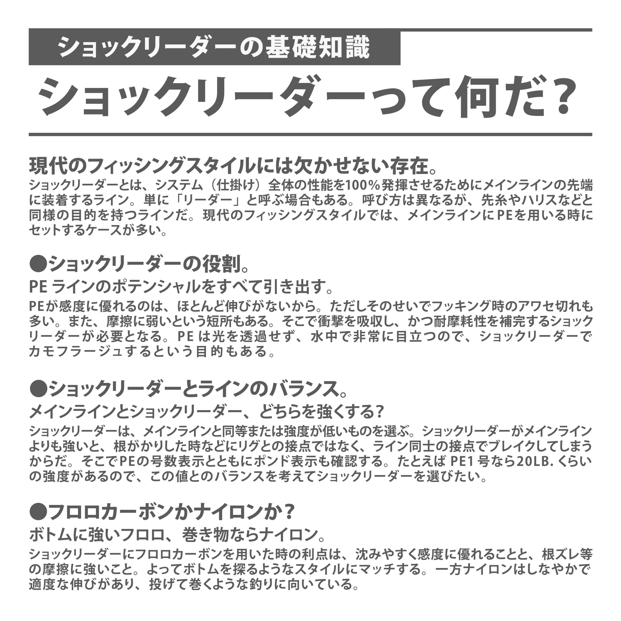 ショックリーダー ［フロロカーボン］