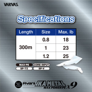 【Export-Only Product】Avani IKAMETAL MAX POWER PE X9 [Marking]