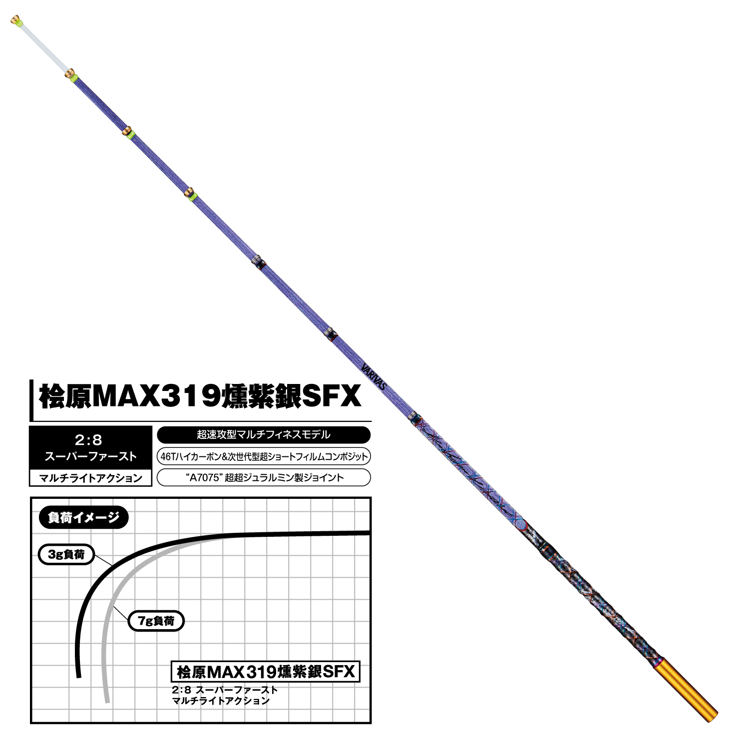 VARIVAS バリバス桧原MAX319燻紫銀SFX