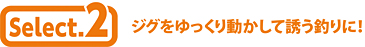 Select.2 ジグをゆっくり動かしてフォールで誘う釣りに！