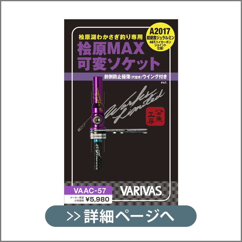 ワカサギ バリバス 桧原 MAX319 燻銀LTD. VARIVAS ワカサギ穂先 ジョイント