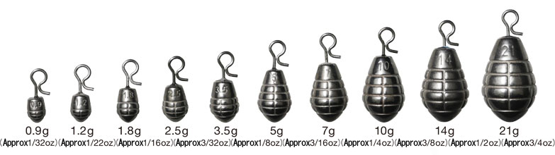 5191 Varivas Nogales Grenade Sinker Size 14 grams 