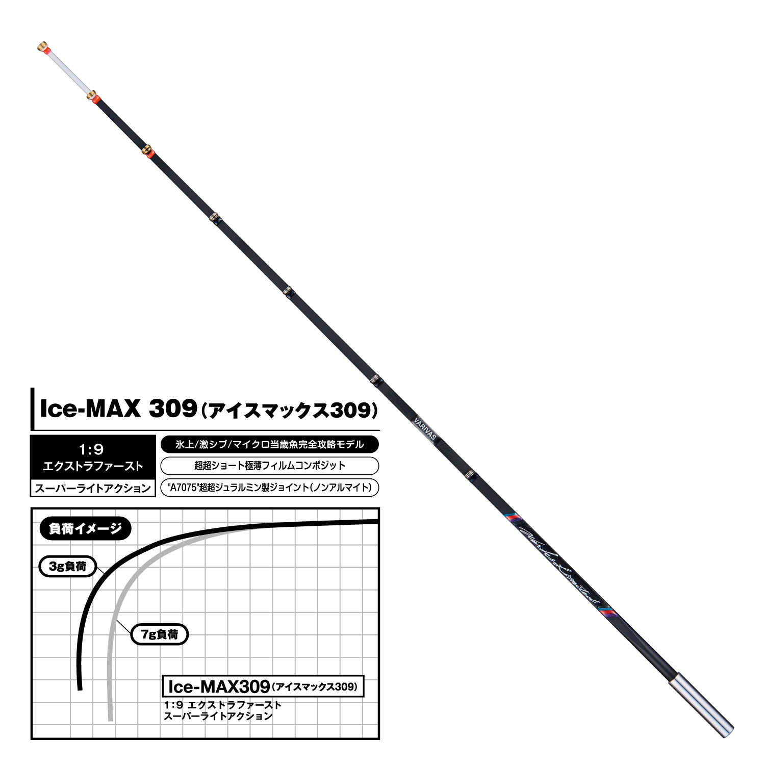 バリバス　アイスマックス　309  varivas Ice-MAX309公魚工房