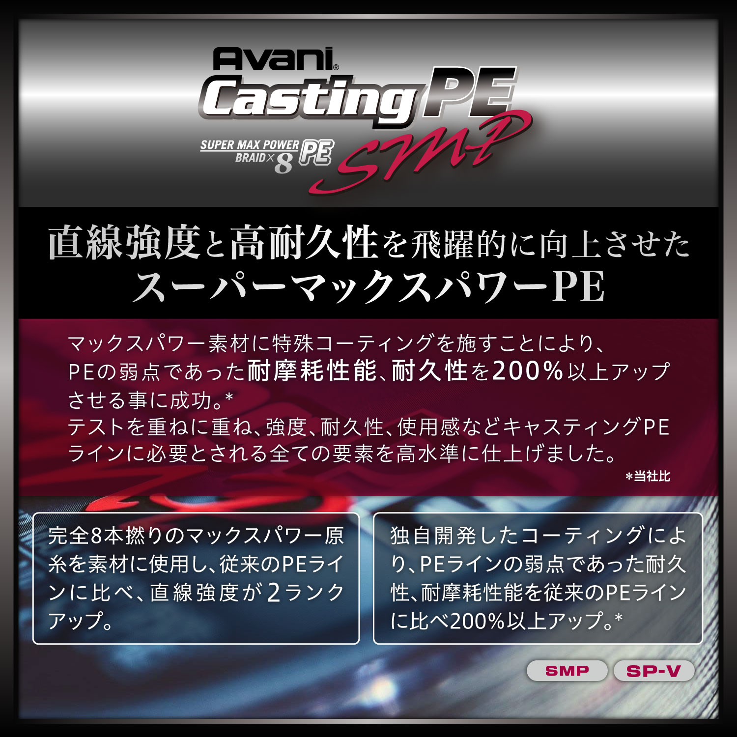 バリバス　アバニキャスティングPE SMP  6号　400m  １〜2回使用のみ