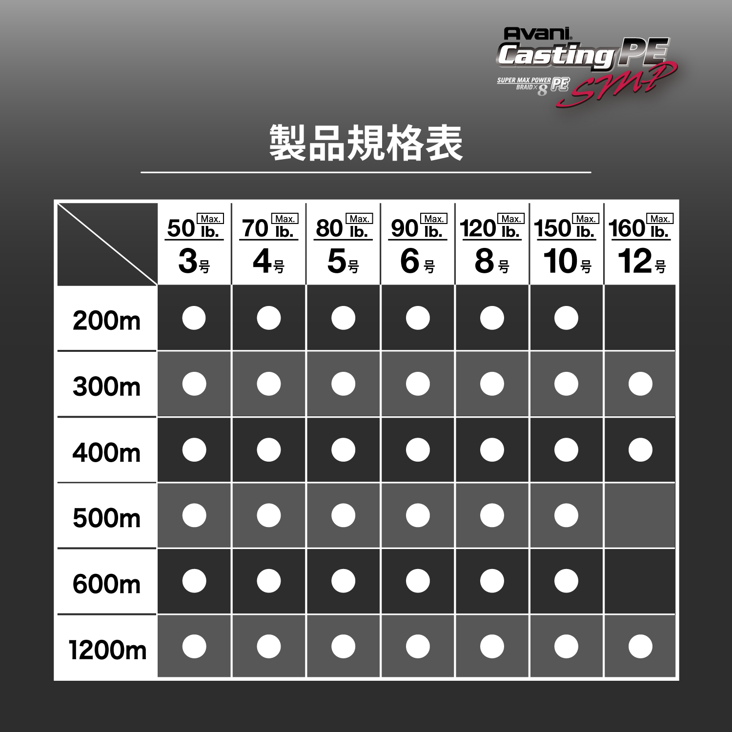 バリバス　キャスティングpe smp 12号400m